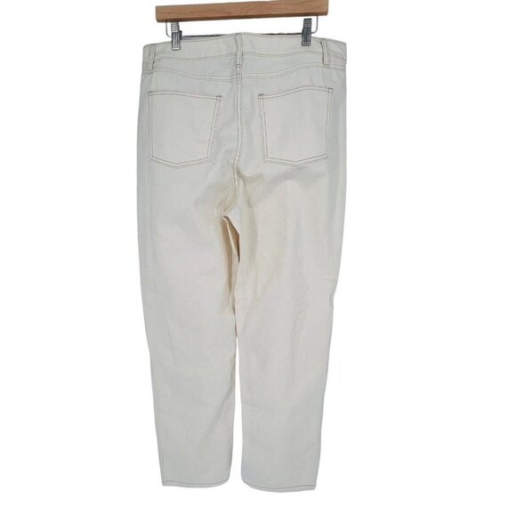 House of Harlow 1960 Button Fly High Rise Denim Jeans Size 32 Cream Ivory - Picture 13 of 13